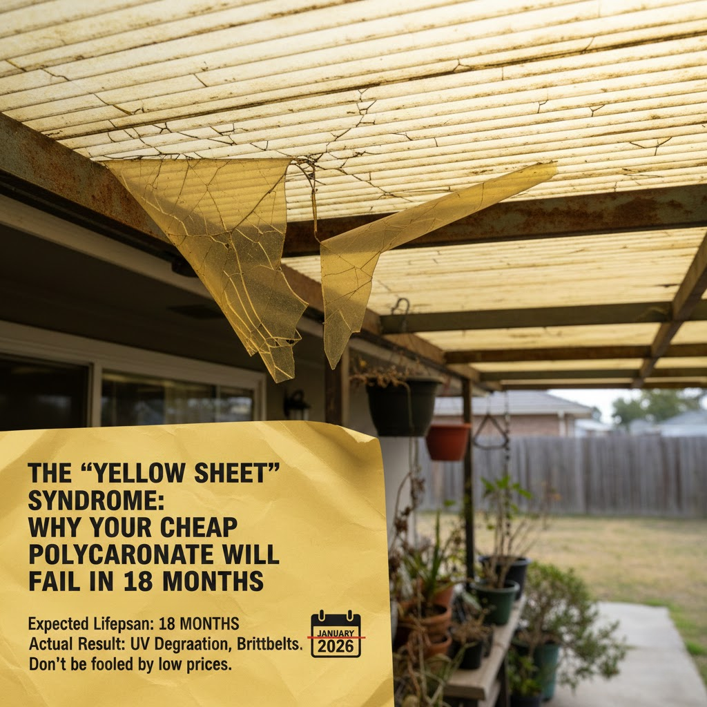The "Yellow Sheet" Syndrome: Why Your Cheap Polycarbonate Will Fail in 18 Months