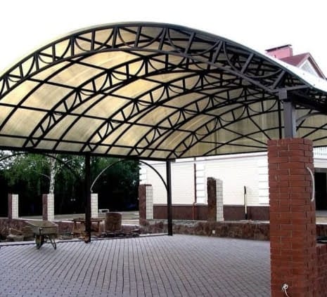 polycarbonate canopy stracture