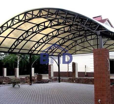 polycarbonate canopy stracture